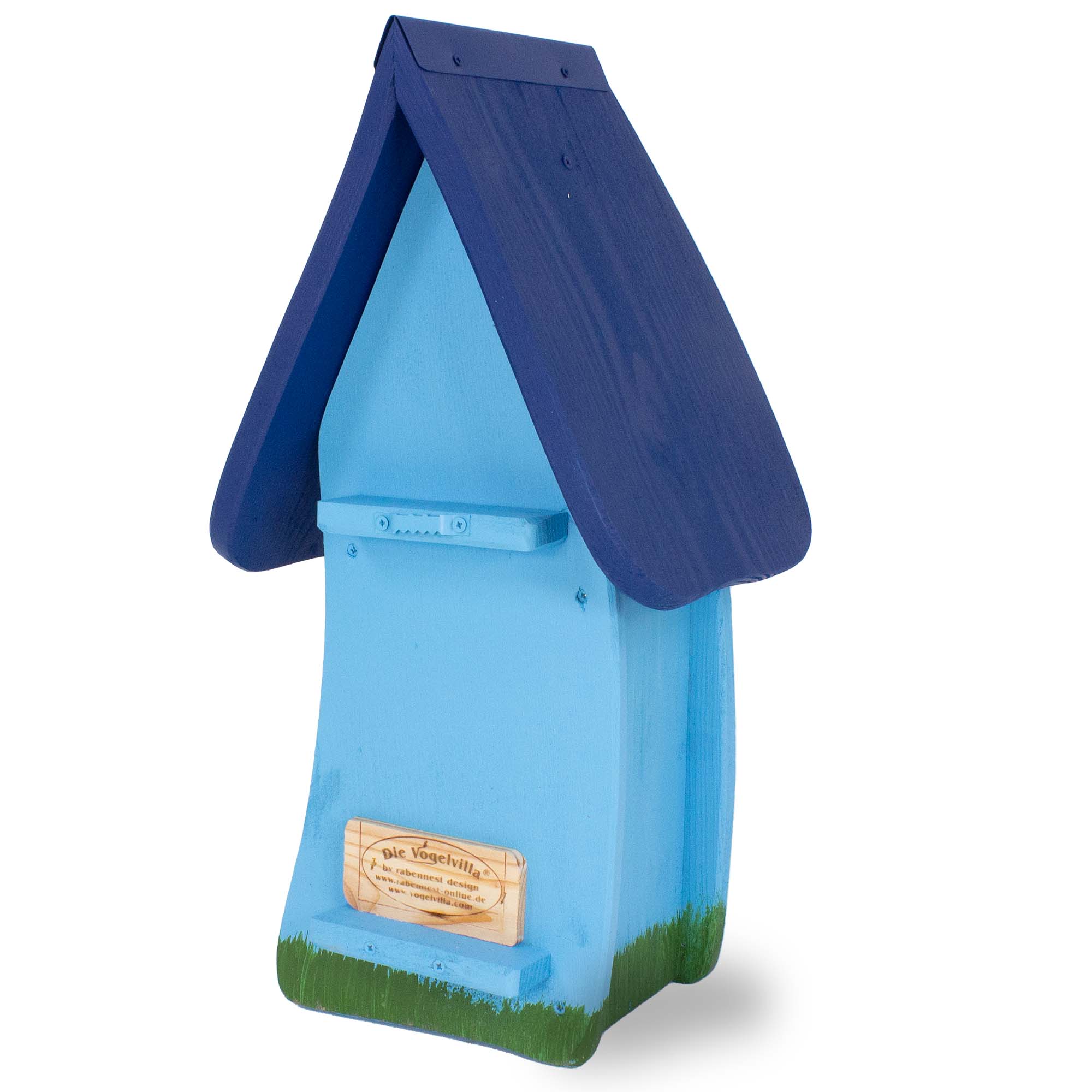 Vogelvilla Nistkasten hellblau mit Tulpe