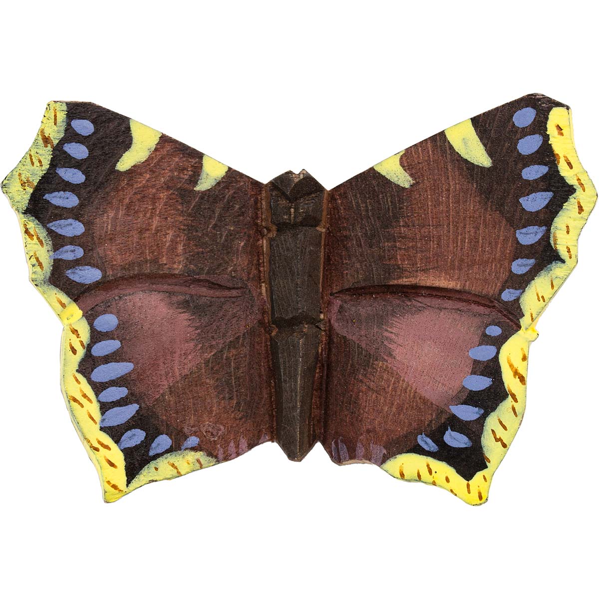 Trauermantel handgeschnitzter Schmetterling mit Magnet