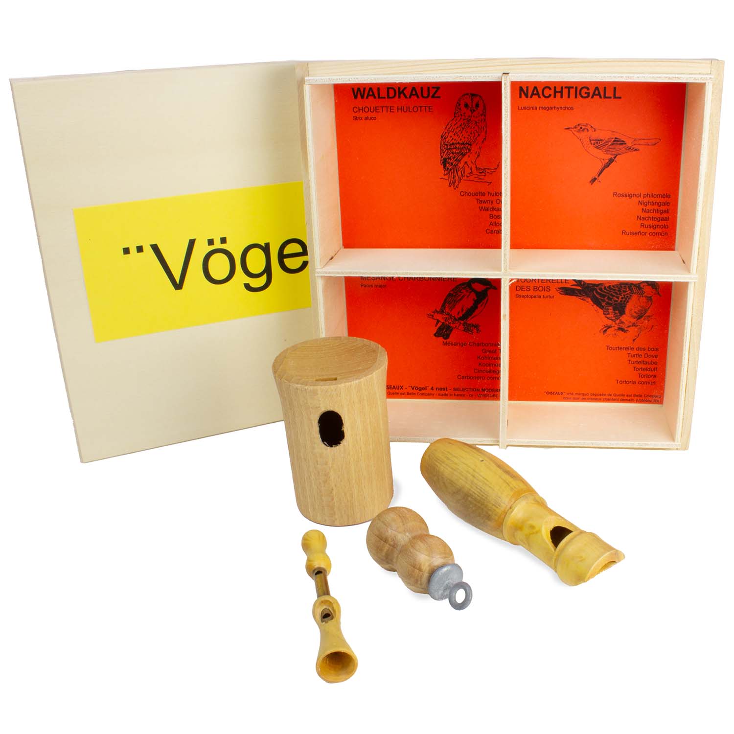 Vogelpfeifen 4 Nester - "Moderne"