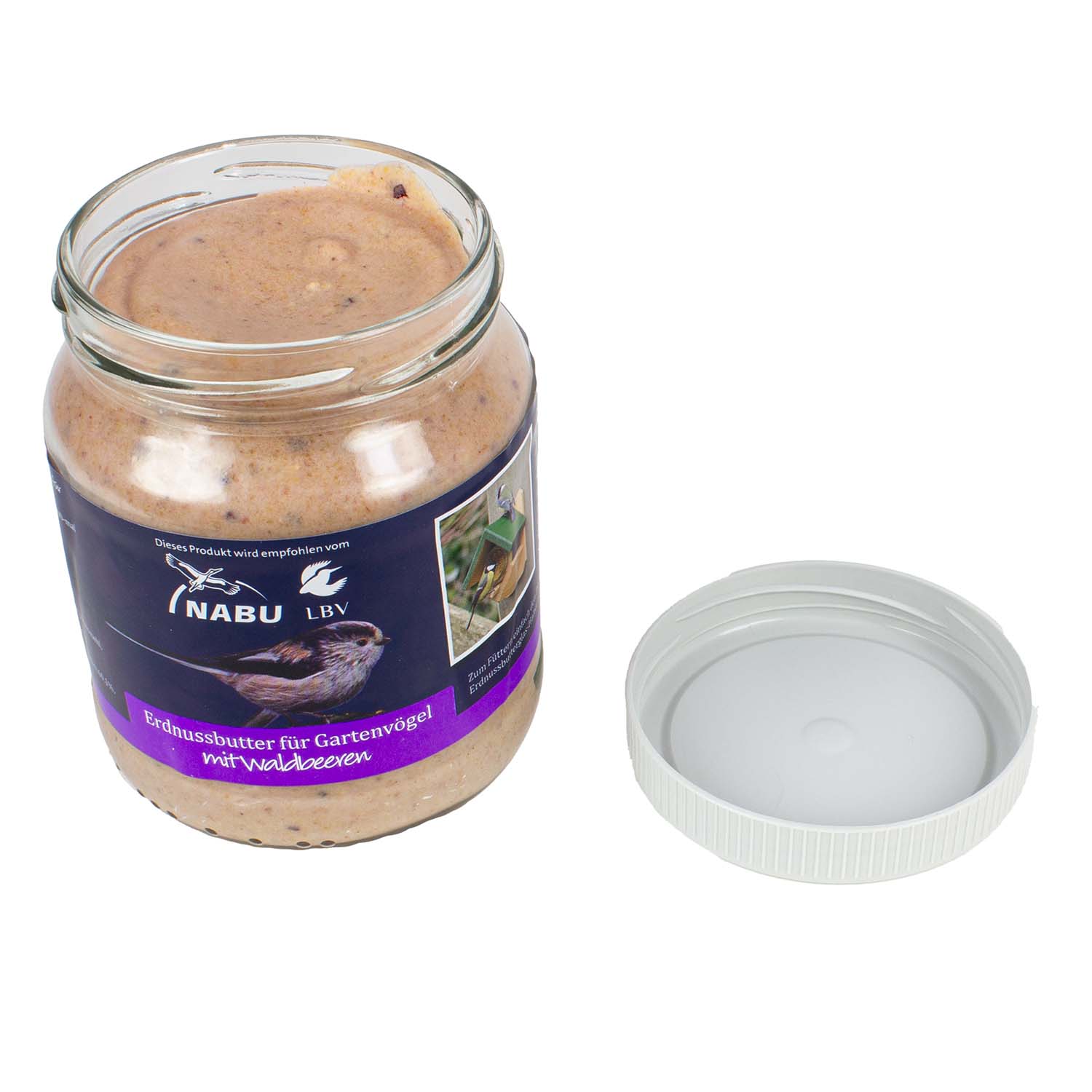 Erdnussbutter mit Waldbeeren im Glas 330g vom NABU empfohlen