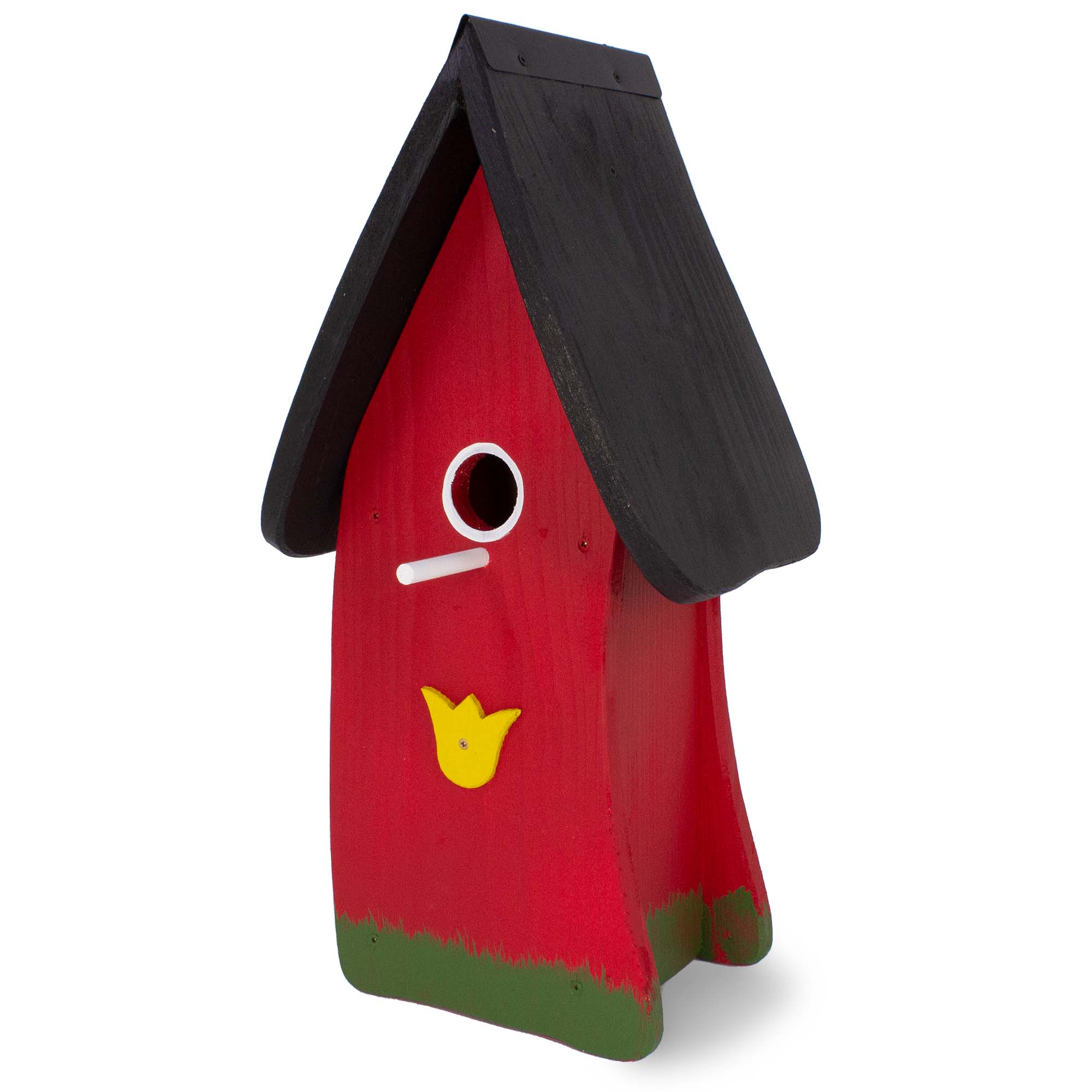 Vogelvilla Nistkasten rot mit Tulpe