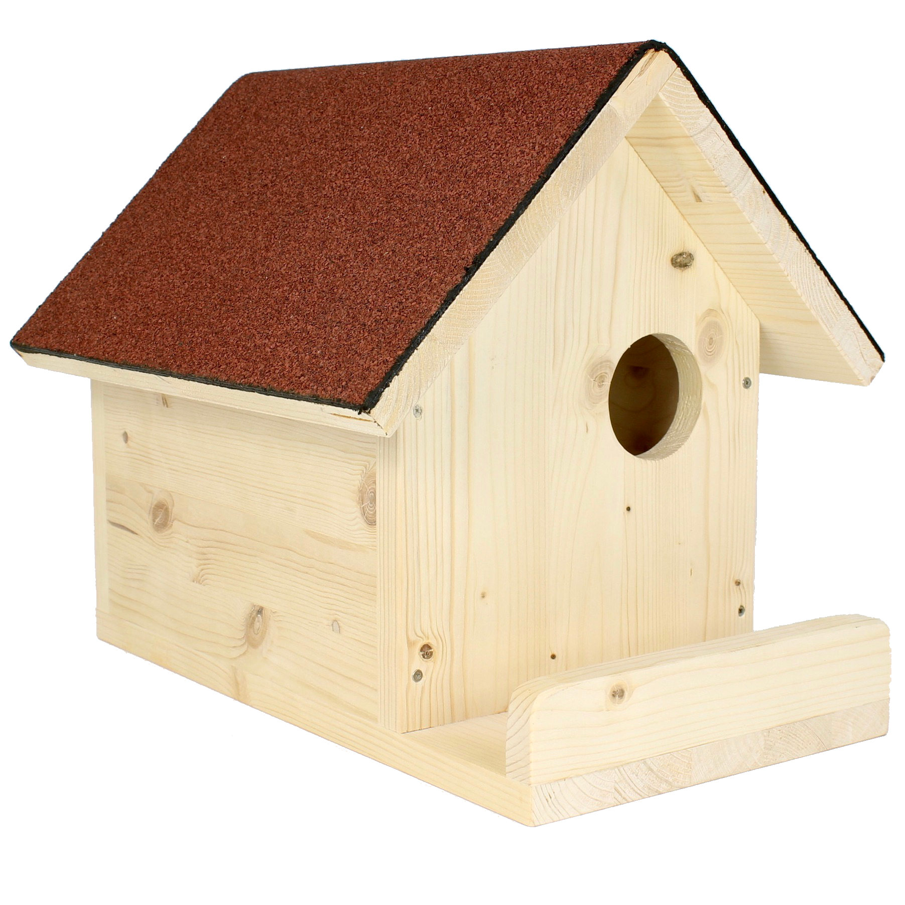 Eichhörnchen-Haus aus Massivholz mit Teerpappe