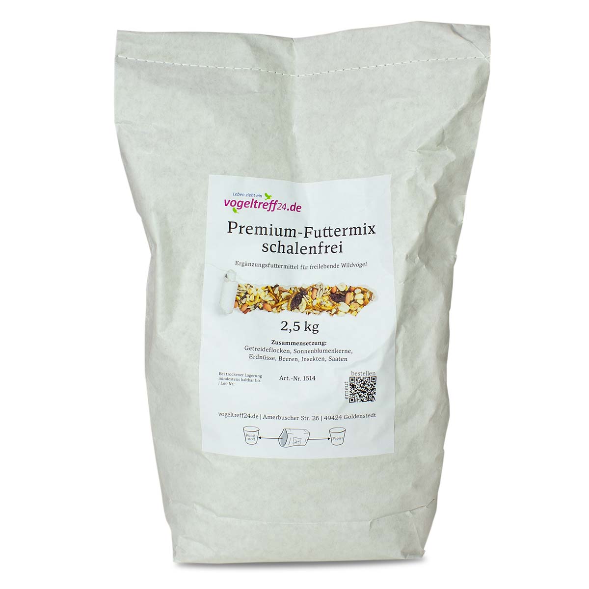 Premium-Futtermix schalenfrei 2,5 kg