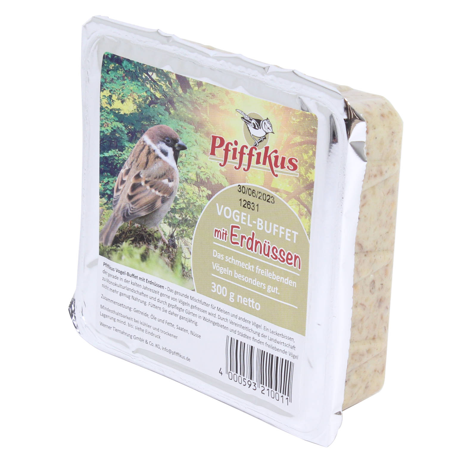 Pfiffikus Vogel-Buffet 300g Erdnuss-Energiekuchen