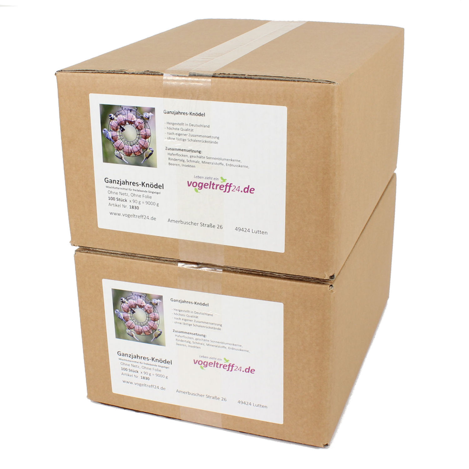 200 Meisenknödel mit Beeren und Insekten OHNE NETZ im SPARPAKET (2 x 100 St.)