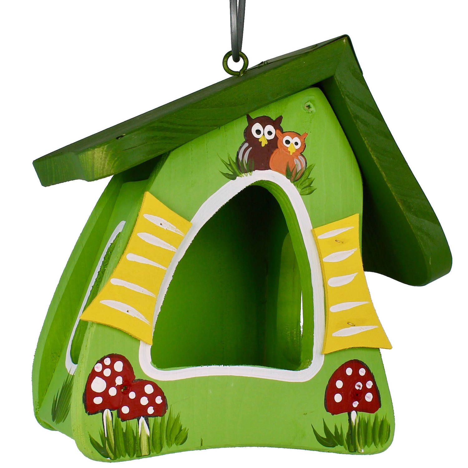 Vogelvilla Futterhaus Eulen grün
