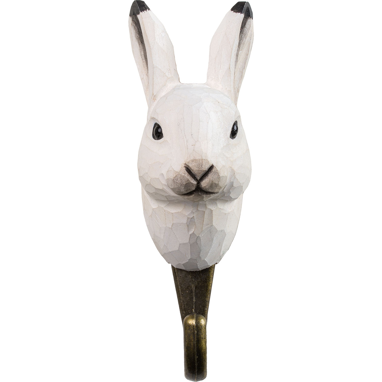 Wildlife Garden Haken Polarhase handgeschnitzt
