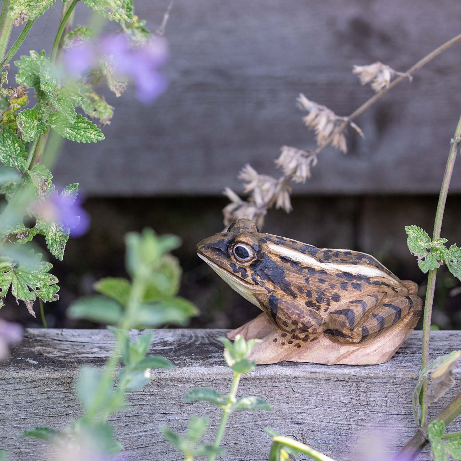 Moorfrosch handgeschnitzt