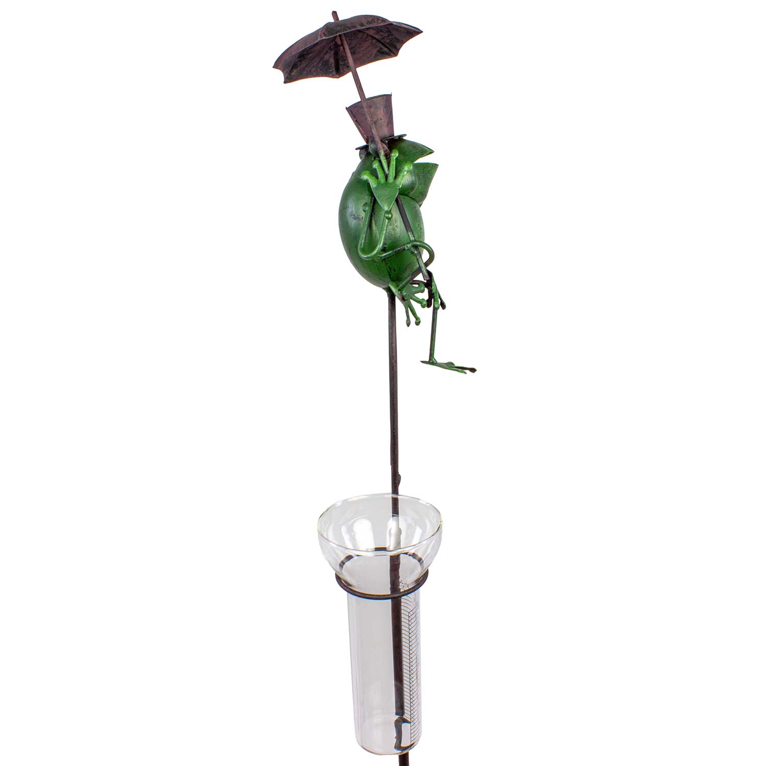 Regenmesser Frosch Fritz mit Schirm