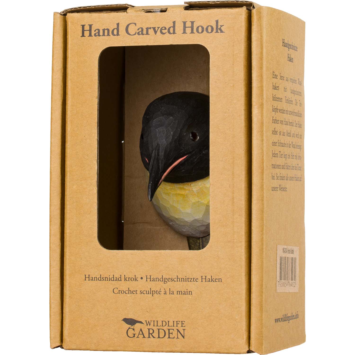 Wildlife Garden Haken Pinguin handgeschnitzt