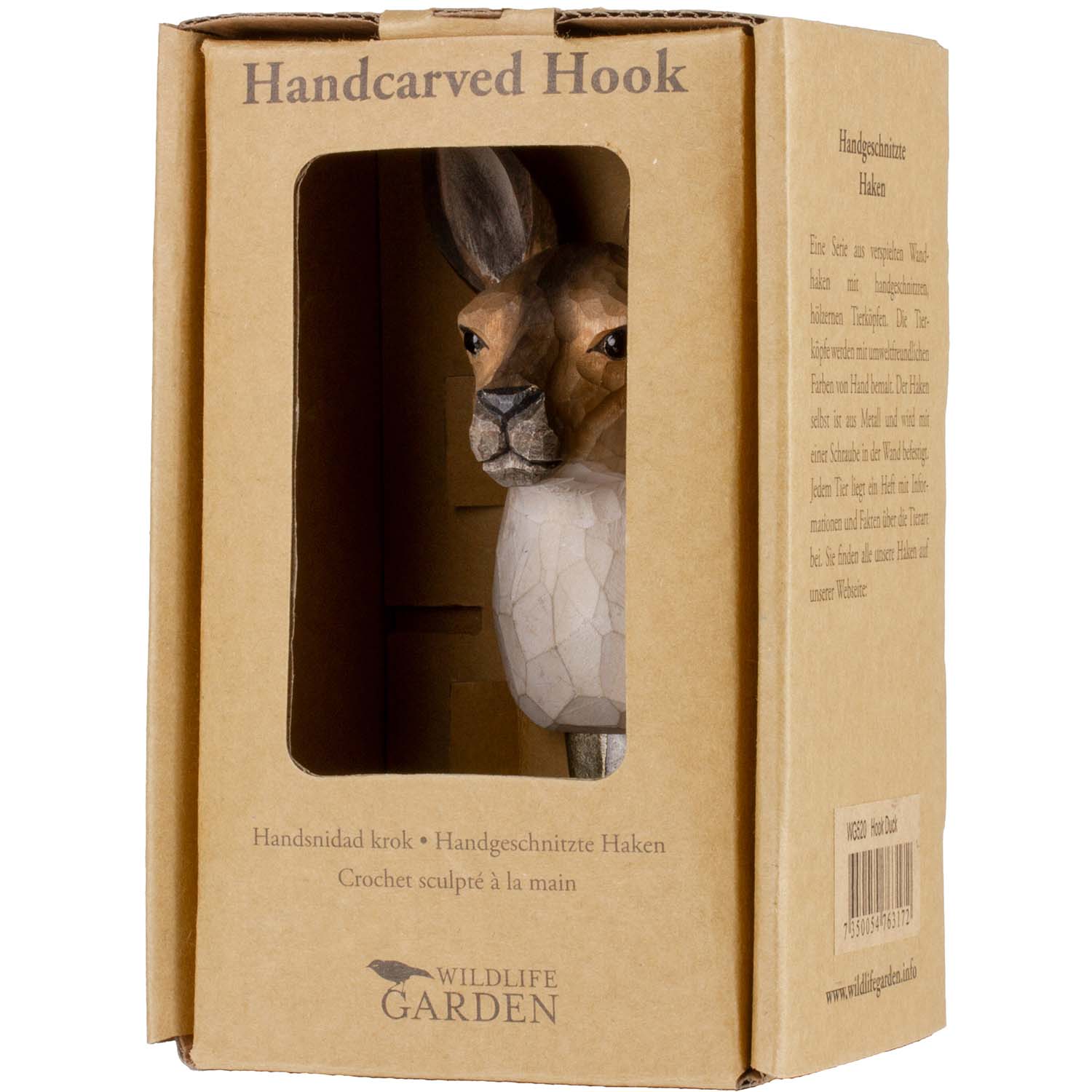 Wildlife Garden Haken Känguru handgeschnitzt