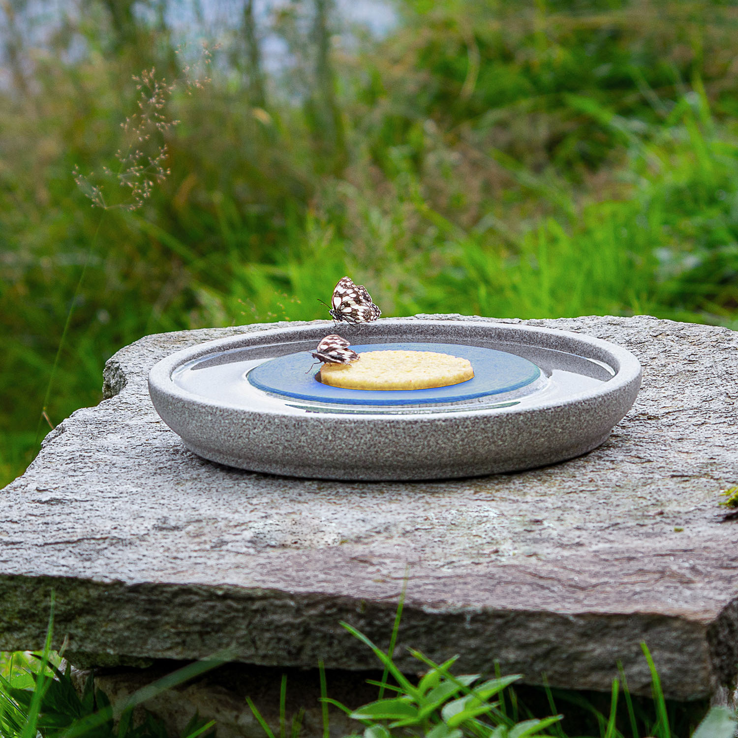 Insektenstation aus Granit - Insektentränke und Futterstation