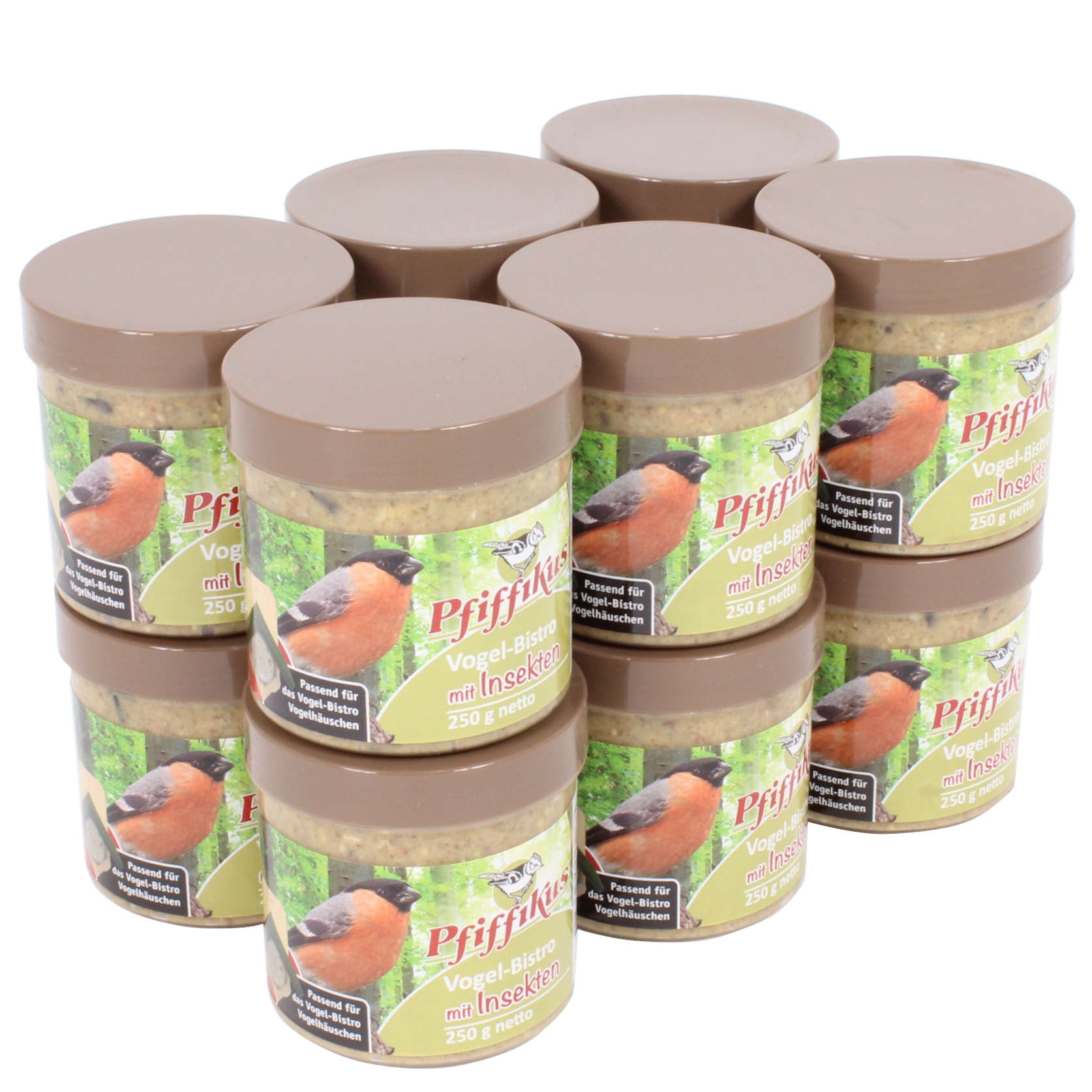 SPARPAKET Pfiffikus Vogel-Bistro Insekten 12 Becher je 250g