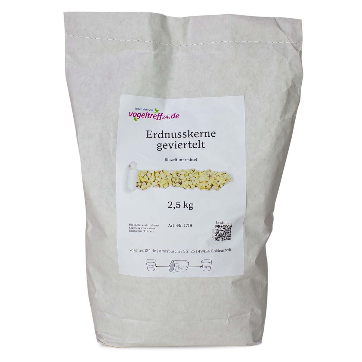 Erdnusskerne geviertelt 2,5 kg