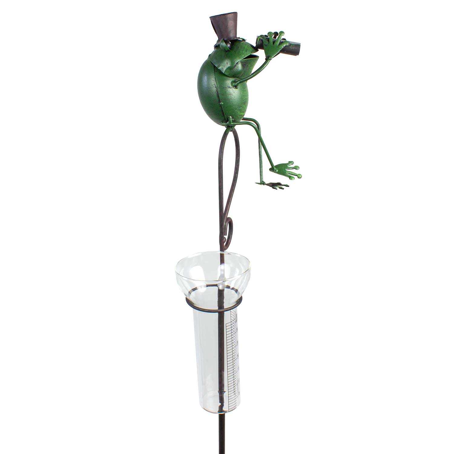 Regenmesser Frosch Florian mit Fernglas