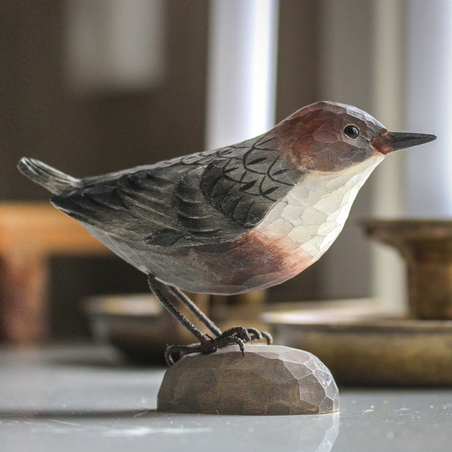 Wasseramsel handgeschnitzt