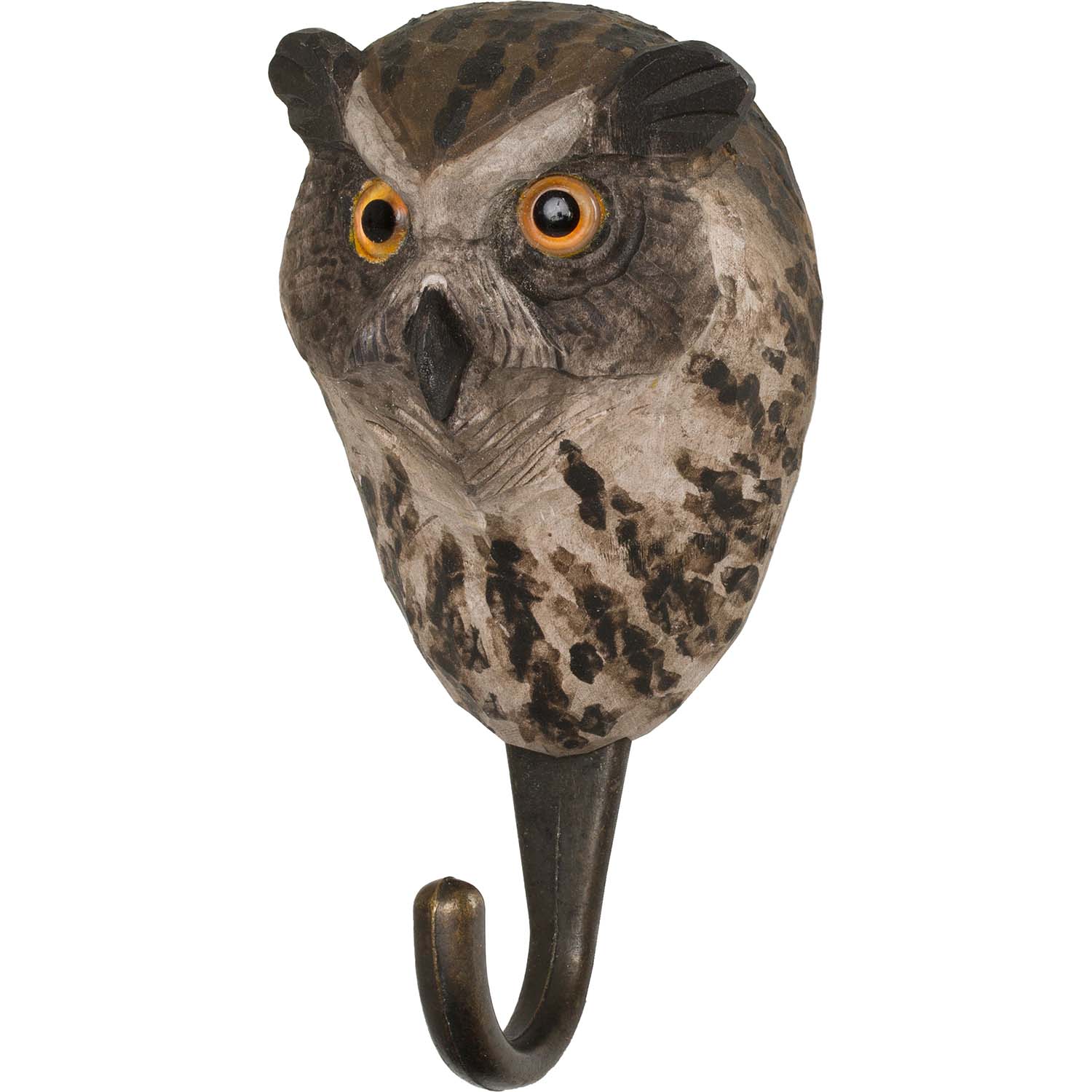 Wildlife Garden Haken Uhu Eule handgeschnitzt
