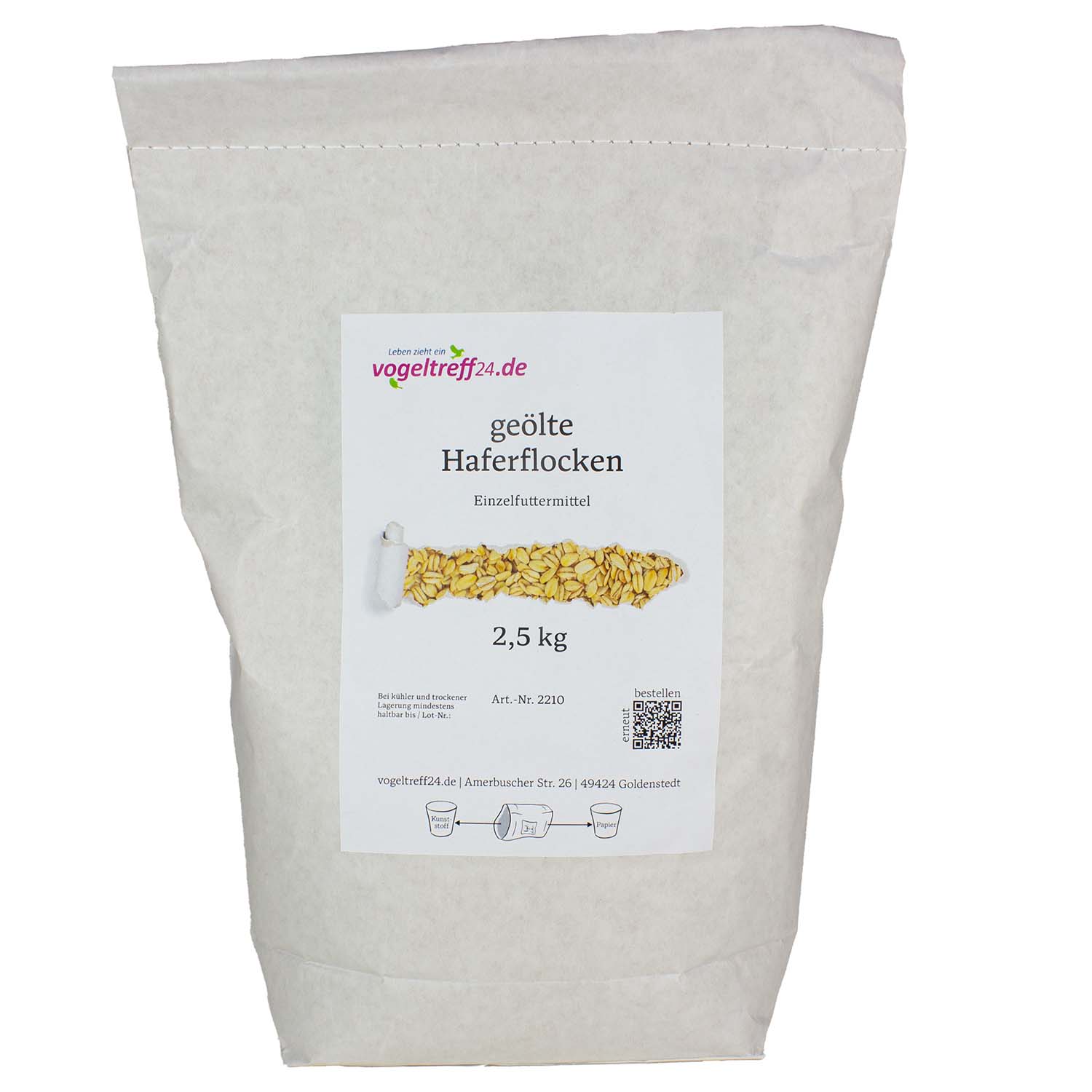 Geölte Haferflocken 2,5 kg