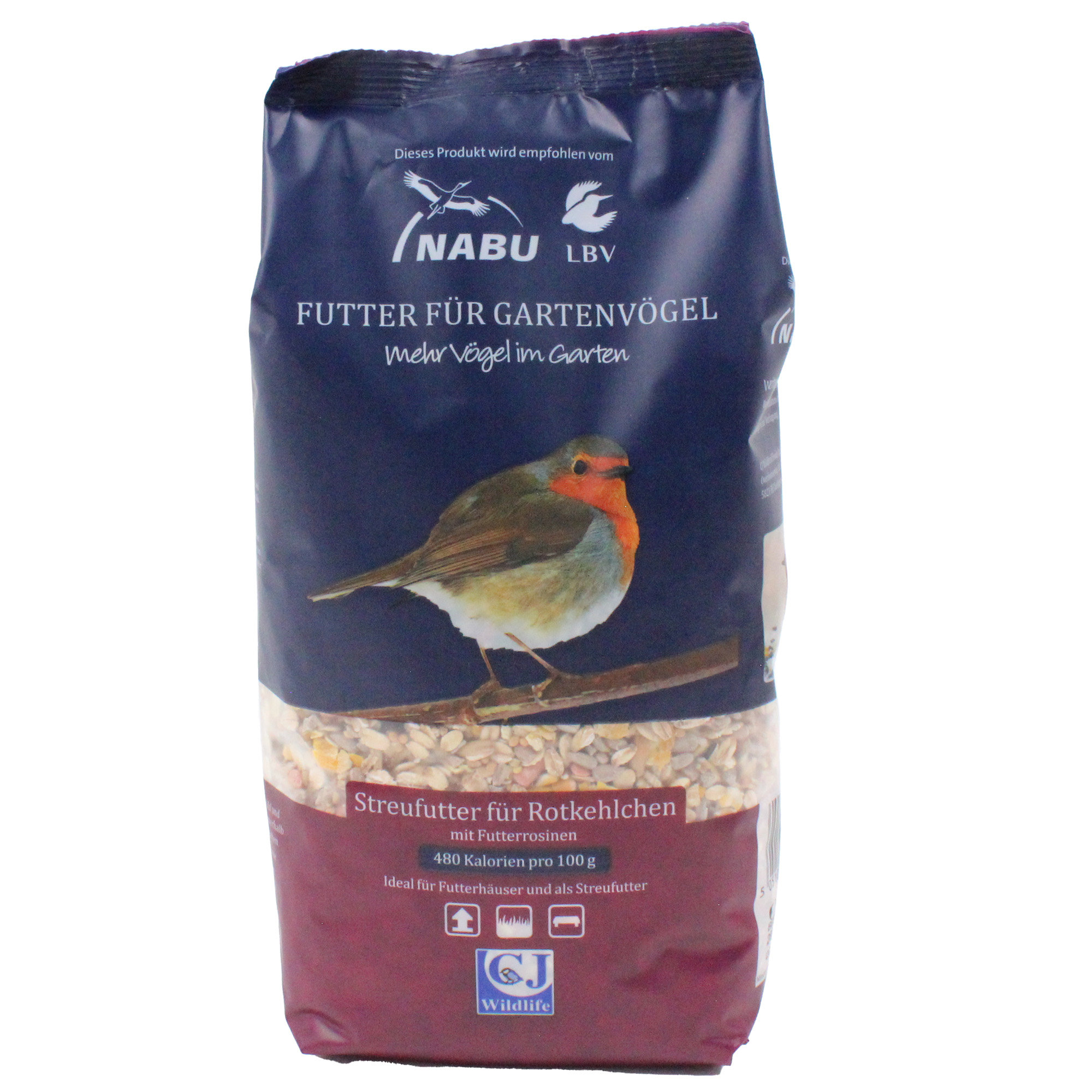 Rotkehlchenfutter 1 kg vom NABU empfohlen
