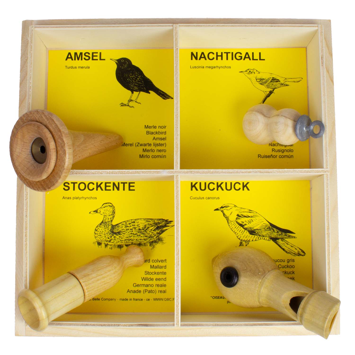 Vogelpfeifen 4 Nester - "Klassiker"