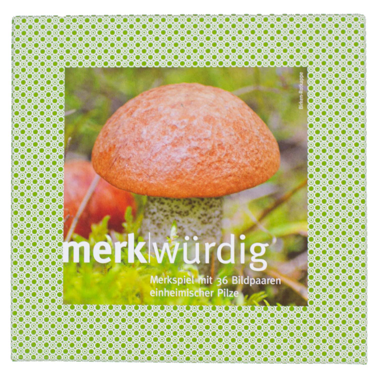 Merk-Spiel einheimische Pilze mit 36 Bildpaaren