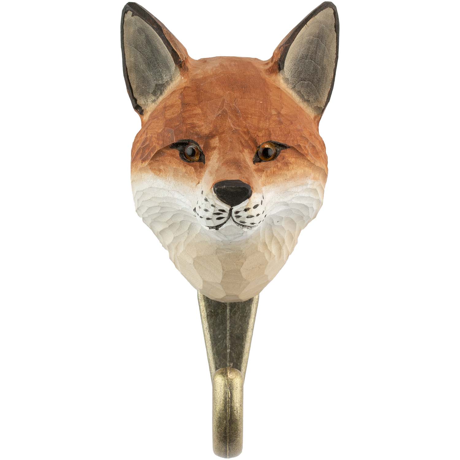 Wildlife Garden Haken Fuchs handgeschnitzt