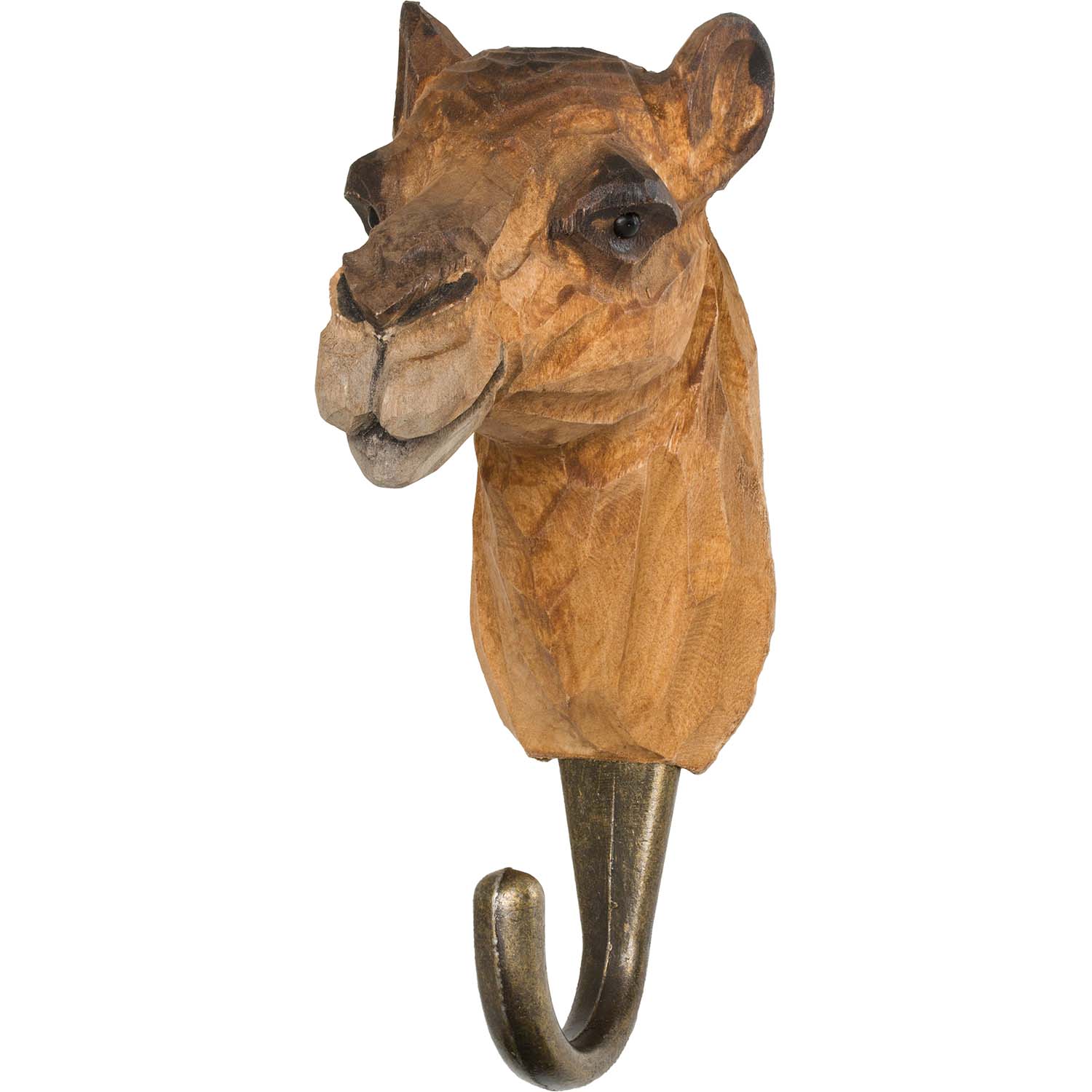 Wildlife Garden Haken Kamel handgeschnitzt
