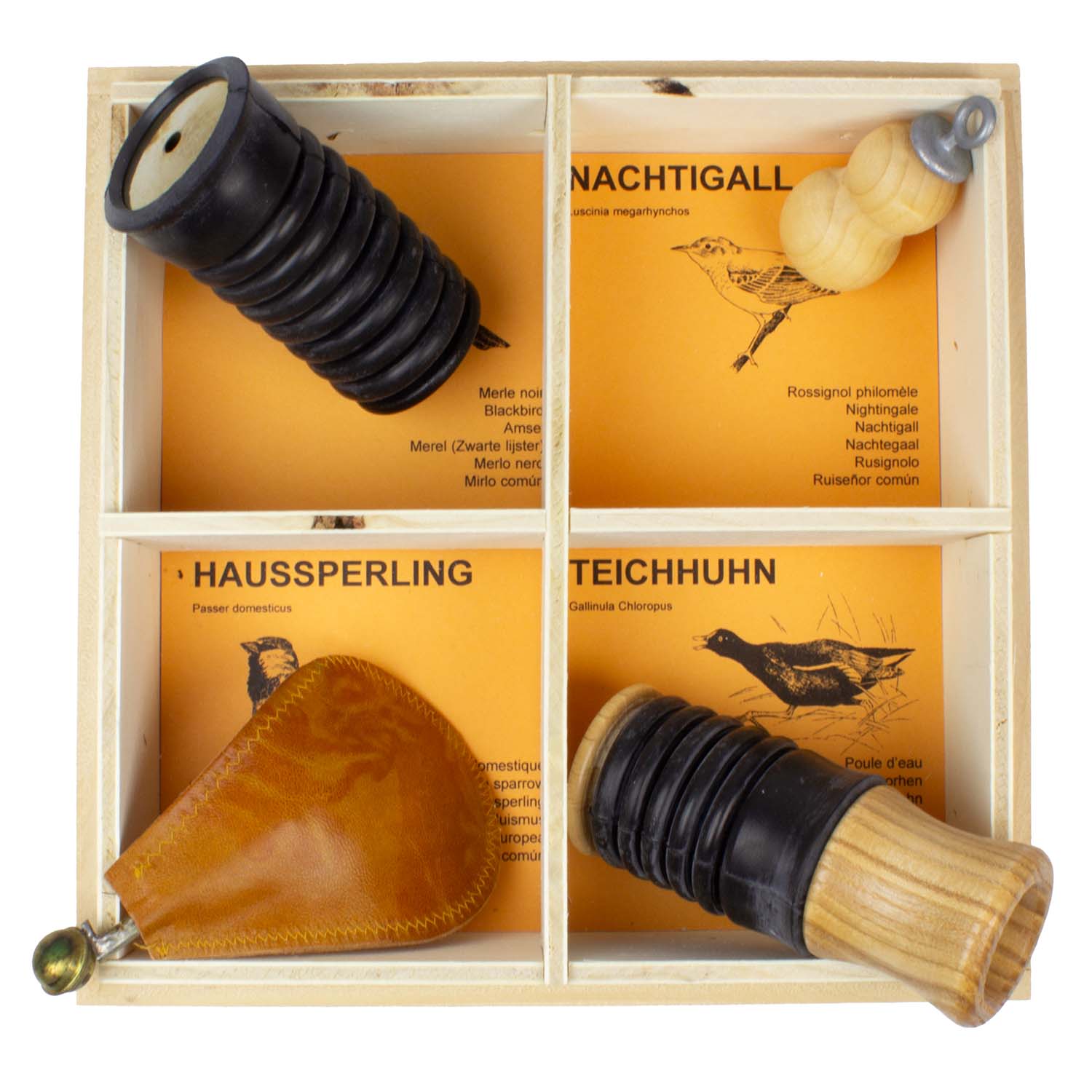 Vogelpfeifen 4 Nester - "Handbedienung"