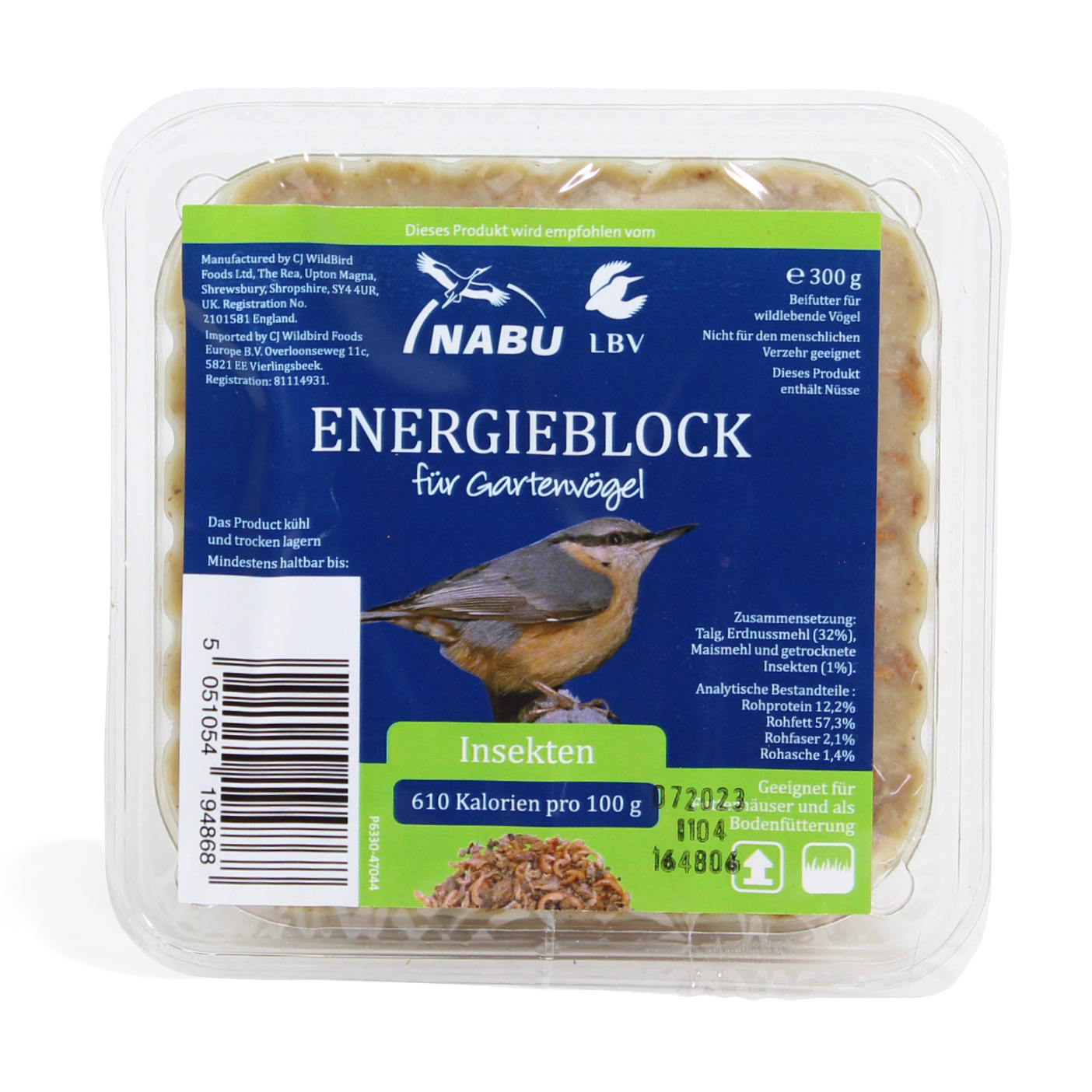 Energieblock mit Insekten 300 g vom NABU empfohlen