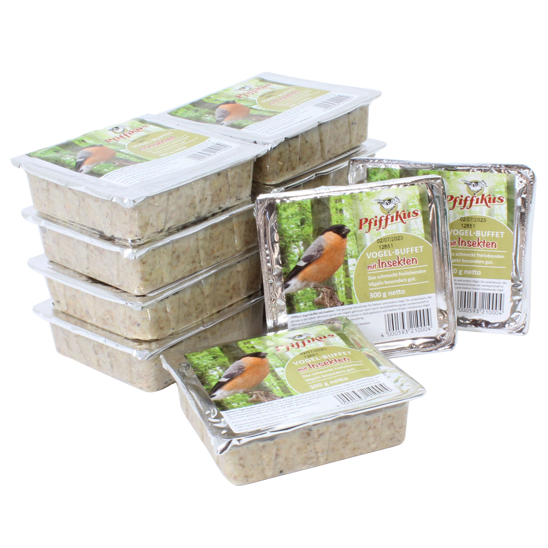 11 x Pfiffikus Vogel-Buffets je 300g Insekten-Energiekuchen SPARPAKET