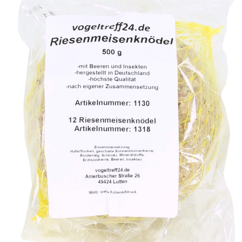 12 Riesen-Meisenknödel je 500g MIT Netz