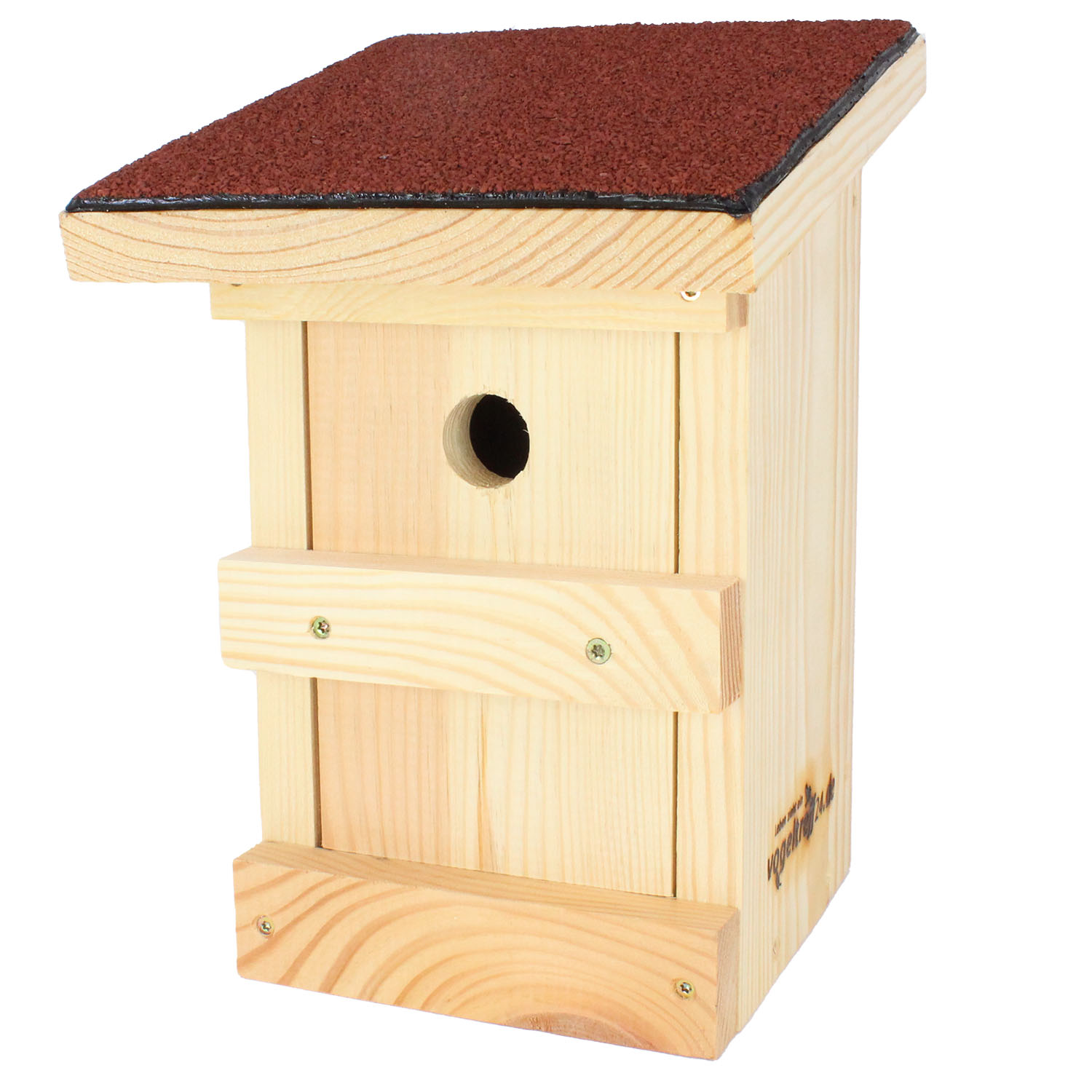 Vogelnistkasten 28 mm, Fichte/Kiefer, Dach mit Teerpappe