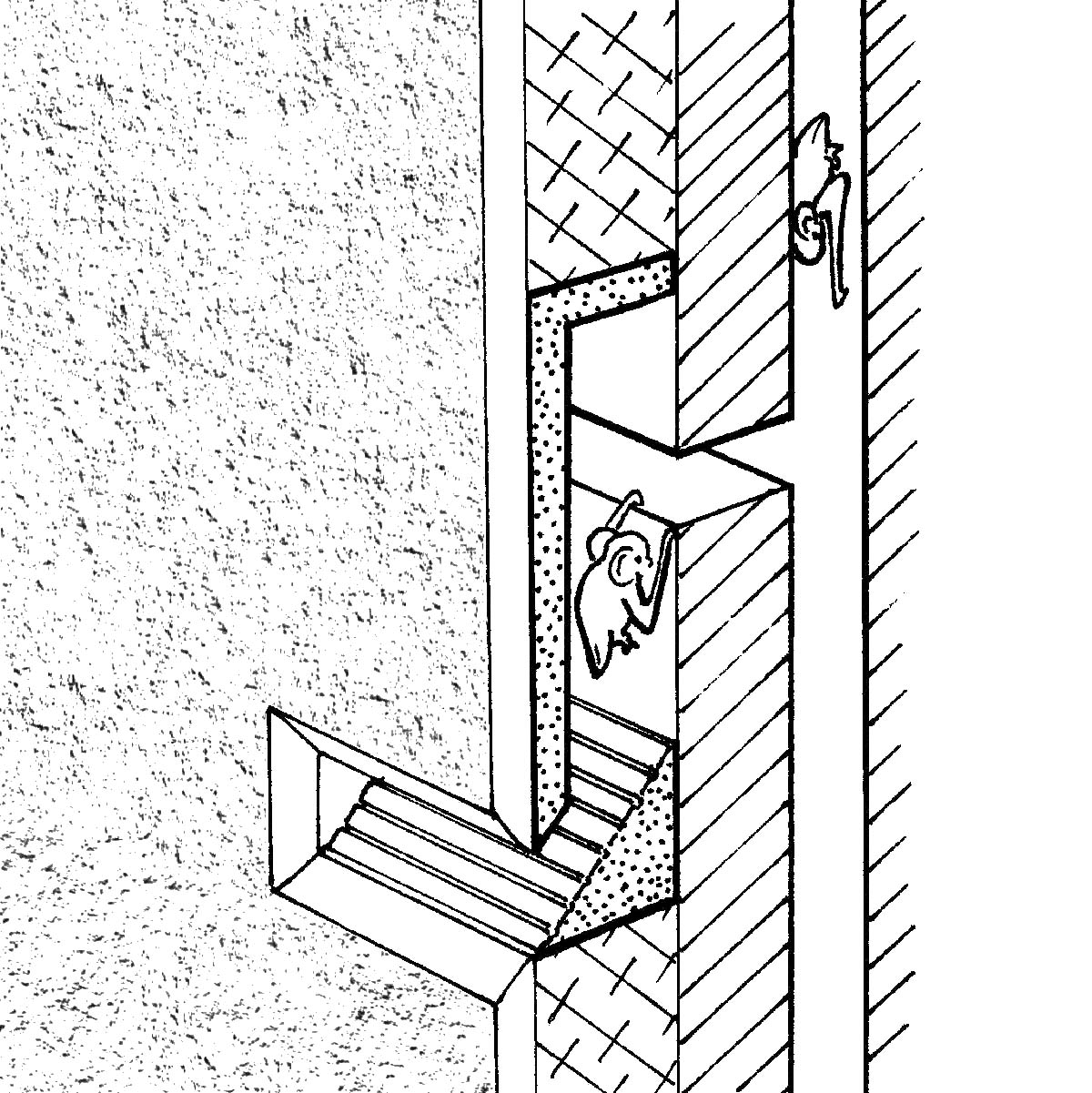 Schwegler Fledermaus-Einlaufblende 1FE zum Einbau in Wände
