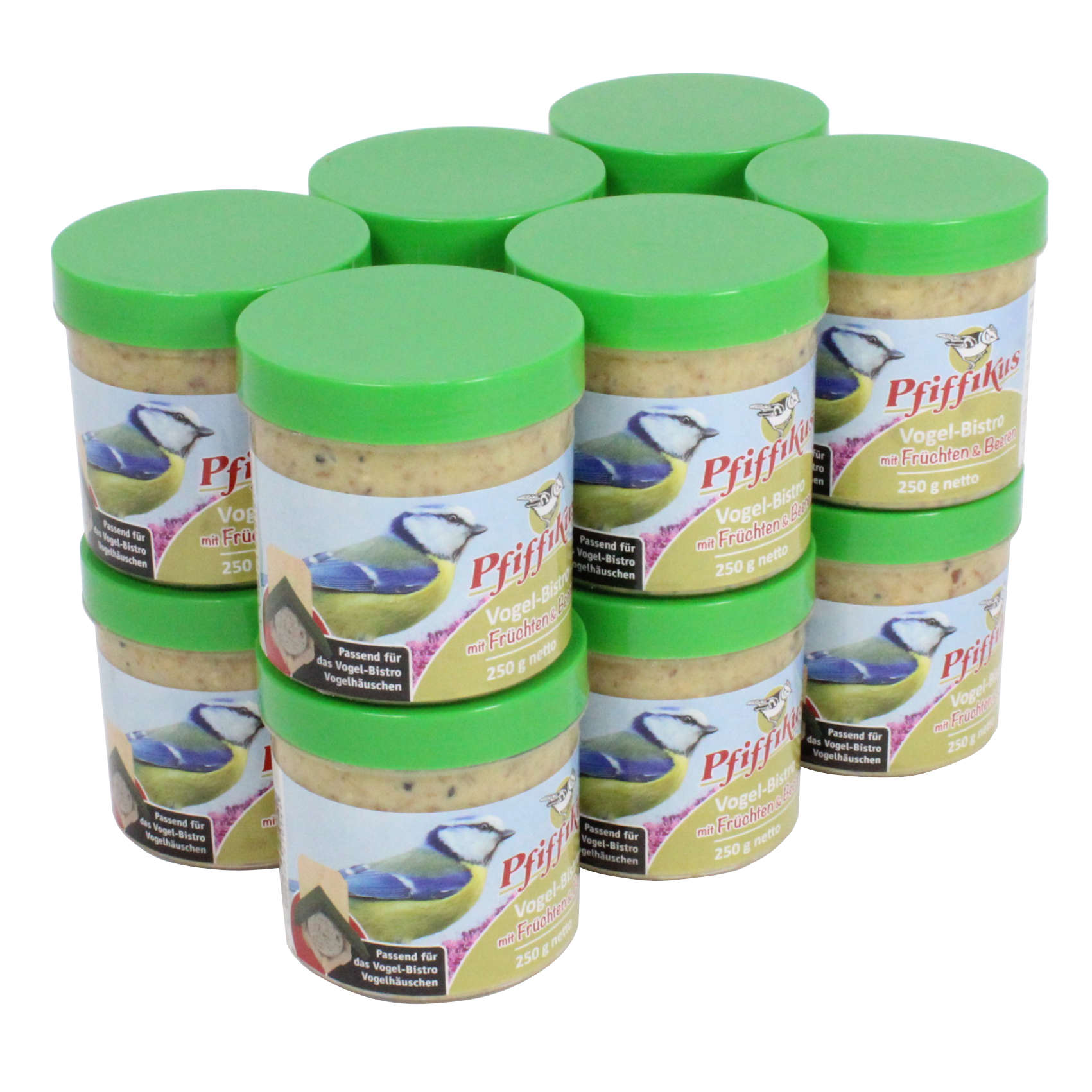 SPARPAKET Pfiffikus Vogel-Bistro Früchte & Beeren 12 Becher je 250g