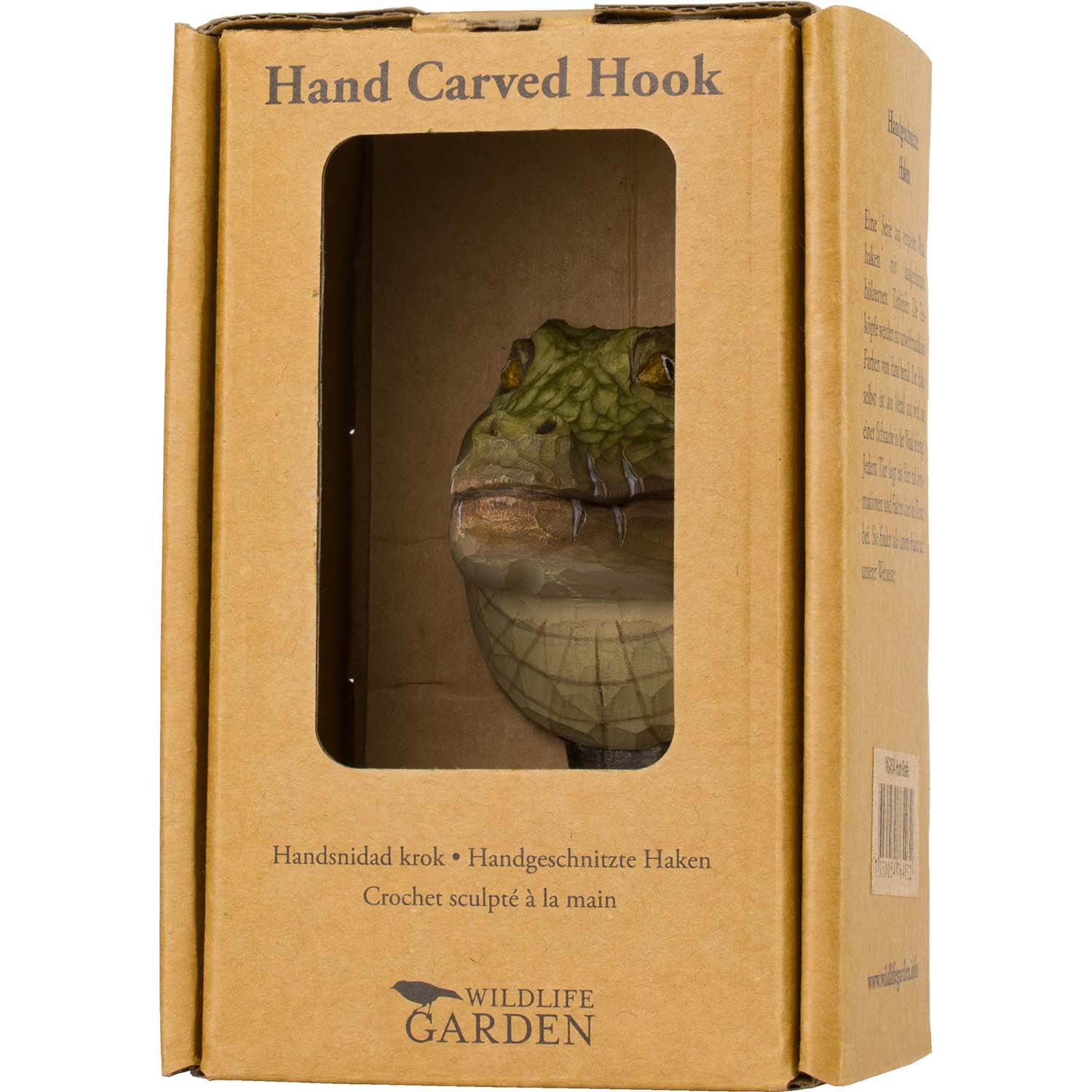Wildlife Garden Haken Krokodil handgeschnitzt